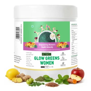 ProSuperPwr Glow Greens Women - Best spirulina for women in India supporting hormonal balance, inner glow, and gut health.