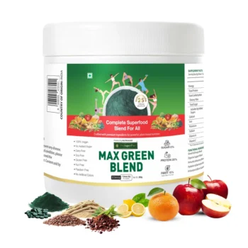 ProSuperPwr Max Green Blend - Premium greens superfood powder in India for complete metabolic and blood sugar support.