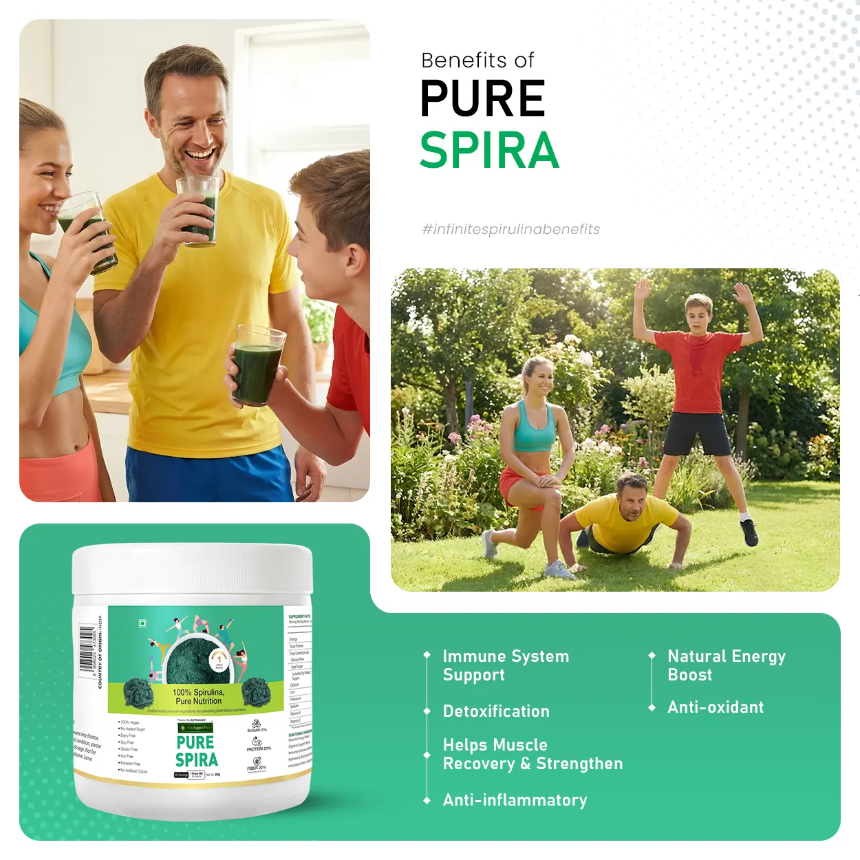 ProSuperPwr Pure Spirulina Powder - Guide on how to take spirulina powder in India for gut health, highlighting premium value over cheap bulk powders.