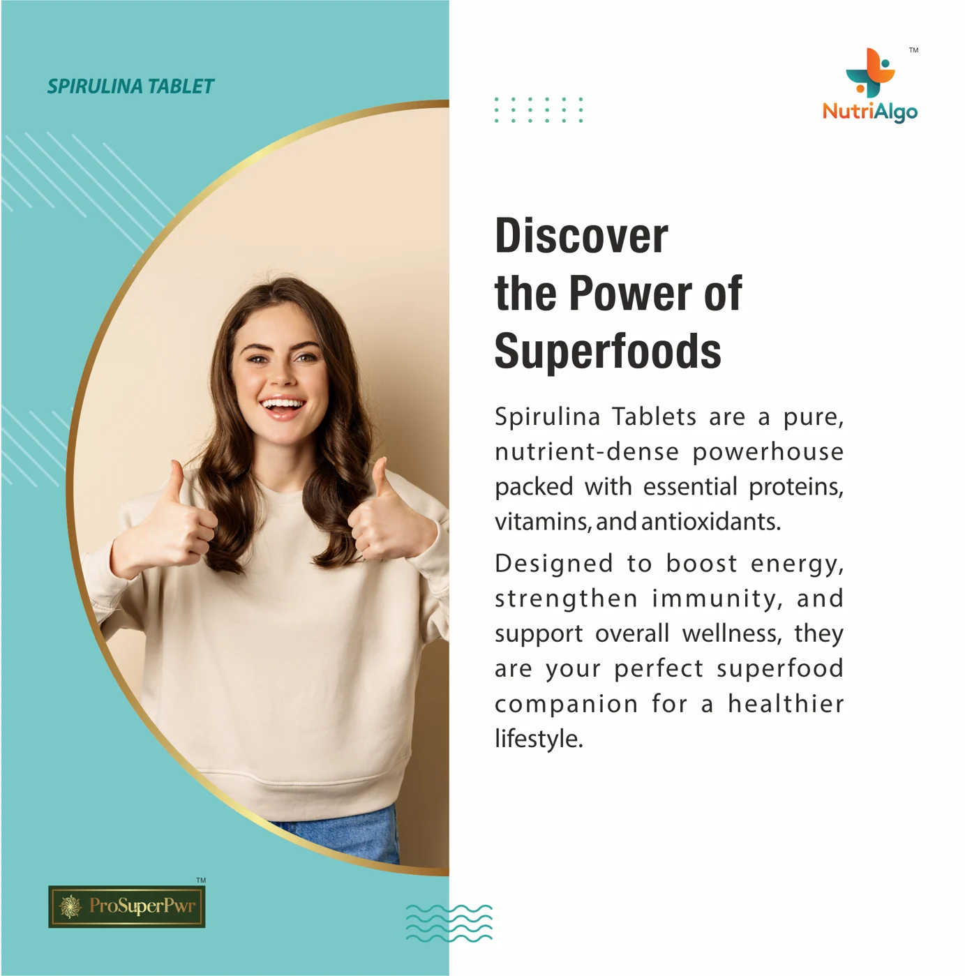 ProSuperPwr Spirulina Tablets - Natural supplement for sleep in India and clean melatonin alternative supporting deep rest.